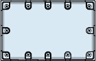 12 Port Rectangular Junction Box 140-203