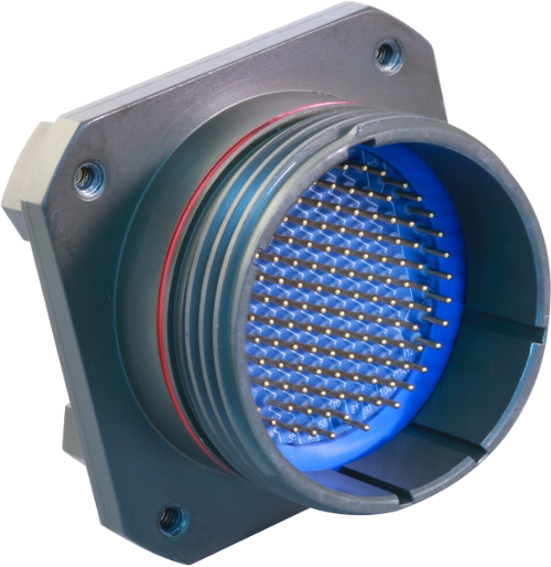 D38999 Series III Type EMI/RFI Filter Dual Flange Wall Mount Receptacle Connector 240-383D