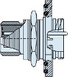 Jam Nut Mount Hermetic with Double O-Rings, 237-033