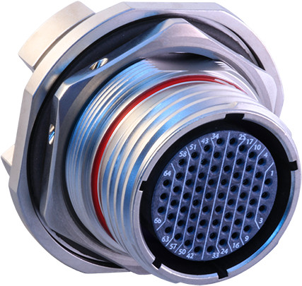 Hermetic Dual Flange Jam Nut Mount Receptacle, 237-153