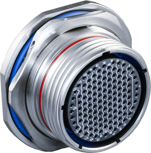 Jam Nut Mount Hermetic Receptacle, D38999/23 and 233-100-H7