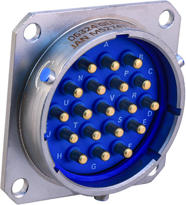 Wall Mount Hermetic Receptacle, MIL-DTL-38999 Series II, MS27475, 232-100-H0