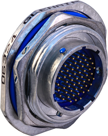 Jam Nut Mount Hermetic Receptacle, MIL-DTL-38999 Series II, MS27477, 232-100-H7