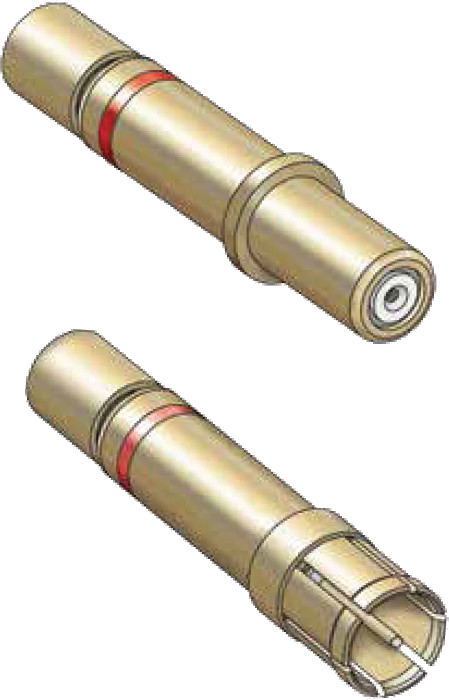 75 Ohm Coaxial Contacts for HiPer-D Connectors