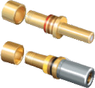 Size 12, 50/75 Ohm Coaxial Contacts 809-118 809-119 809-120 809-121