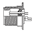 Hermetic Receptacle, Solder Mount, 250-014