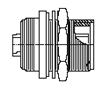 Stainless Steel, Jam Nut Mount Receptacle, 257-003-2