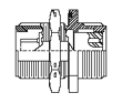 Bulkhead Feed-Thru, Hermetic, Jam Nut Mount Pin-Socket Contacts, 947-042