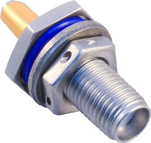 50 Ohm BNC Series Socket Bulkhead Feedthrough Connector, GRF01-0007