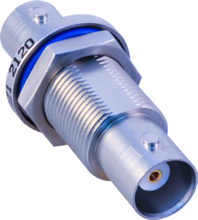 50 Ohm BNC Series Socket Bulkhead Feedthrough Connector, GRF05-0002