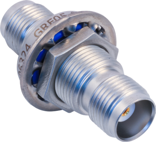 50 Ohm TNC Coax Bulkhead Feedthrough Connector, GRF05-0005