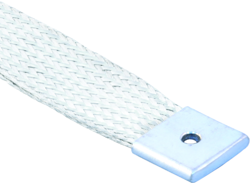 Silver-Plated Copper Braid Configurable Crimp Lugs, 107-102