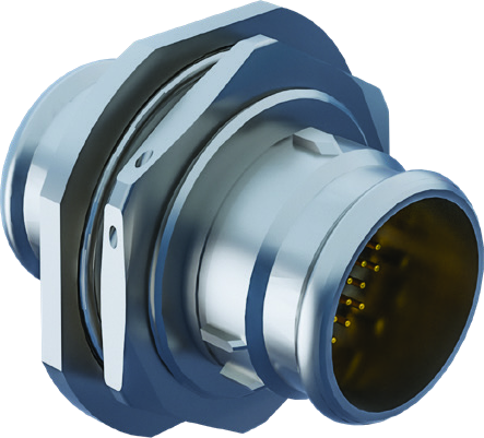 Hermetic Bulkhead Feedthru, Plug, Fixed-Mount, Roll-On / Roll-Off Nose, 253-039