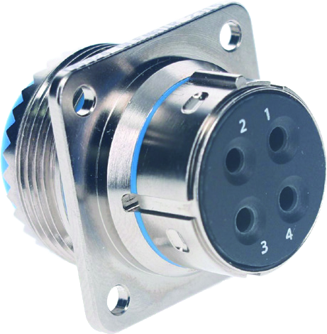 Wall-Mount Receptacle, Standard-Density Contact Arrangements, 253-020-00