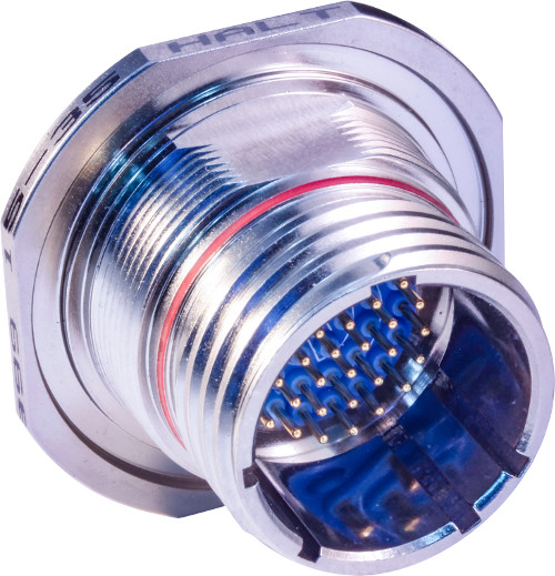 Wall Mount or Jam-Nut Mount Receptacle, PC Tails or Solder Cup, 233-250