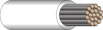 Nickel-Coated Wire, 1000V Copper Conductor, PFA Insulation, 967-048